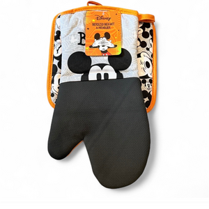 Disney oven mitt pot holder set Halloween Mickey Mouse
